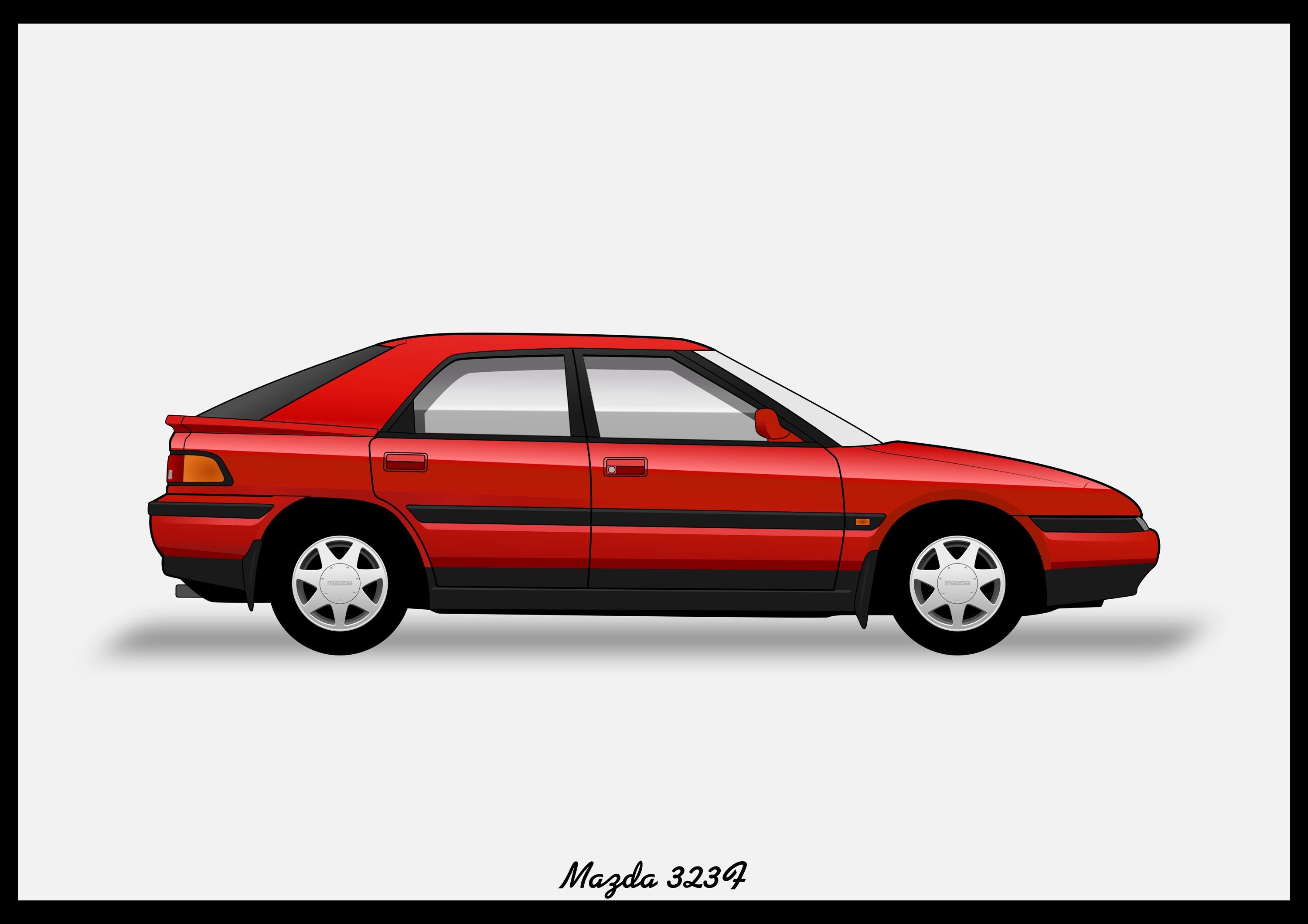 Mazda 323 Poster - Etsy