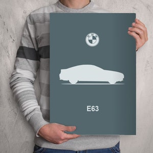 POSTER-BMW E63 6-serie silhouet