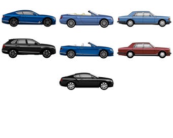 Bentley - ** BUY 4 GET A 5th FREE ** Colour Vector File Download - .Pdf, .Png, .svg