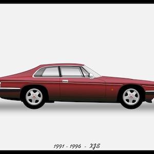 JAGUAR XJS Mk3: kleurenvectorbestand downloaden: .pdf, .svg, .png