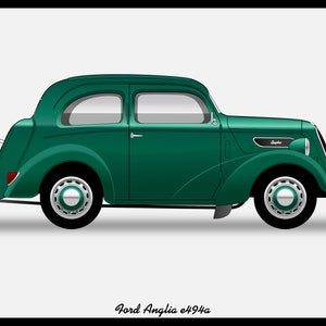 FORD ANGLIA e494a - Colour Vector File Download - .PDF, .Svg, .Png