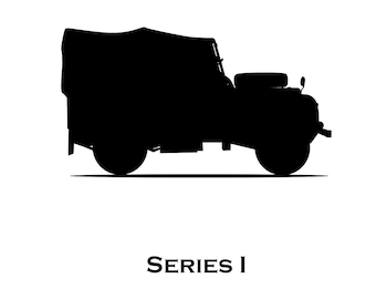 Land Rover Series 1 Car Silhouette Vector - .SVG, .PDF, .Png