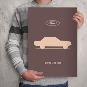 POSTER -Ford Granada Mk2 Silhouette