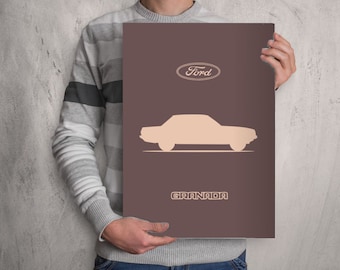 POSTER -Ford Granada Mk2 Silhouette