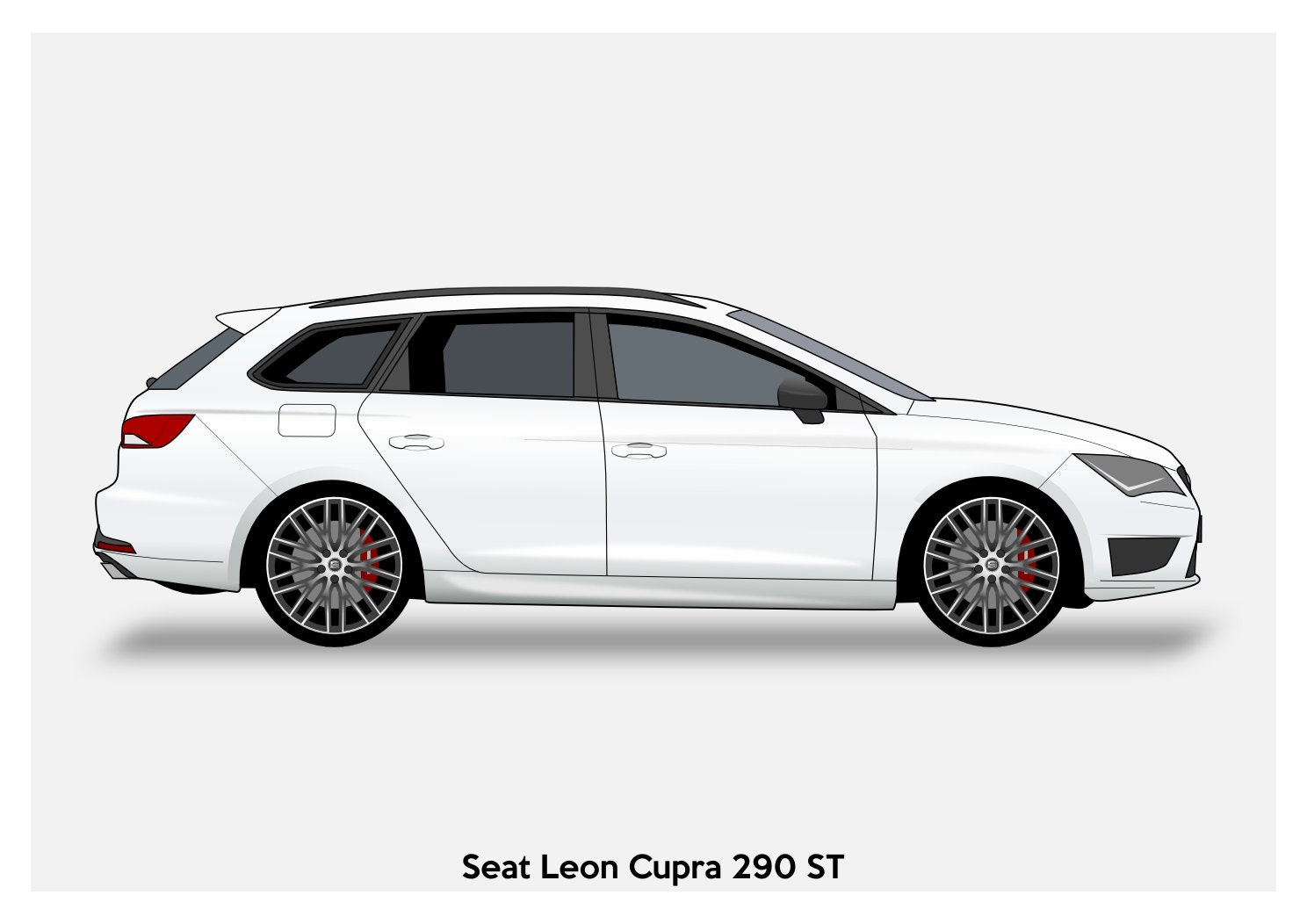 Schlüsselanhänger SILHOUETTE Seat Leon 5F Kombi - FORCAR