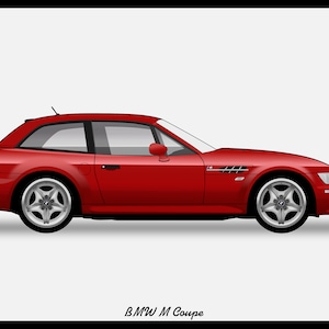 BMW M Coupe - Colour Vector File Download - .PDF, .Svg, .Png