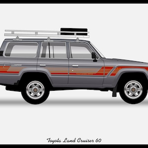 TOYOTA LANDCRUISER 60 - Descarga de archivos vectoriales en color - .PDF, .Svg, .Png
