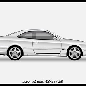 POSTER - MERCEDES CLK55 AMG Vector Art