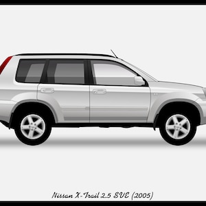 NISSAN X TRAIL - Colour Vector File Download - .PDF, .Svg, .Png
