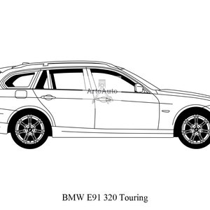BMW E91 Outline Vector - .SVG, .PDF, .Png