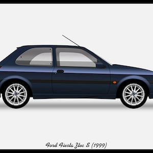FORD FIESTA Mk5 - Colour Vector File Download - .PDF, .Svg, .Png
