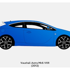 VAUXHALL ASTRA Mk6 - Colour Vector File Download - .PDF, .Svg, .Png