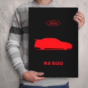 POSTER - Ford Sierra RS500 Cosworth Silhouette