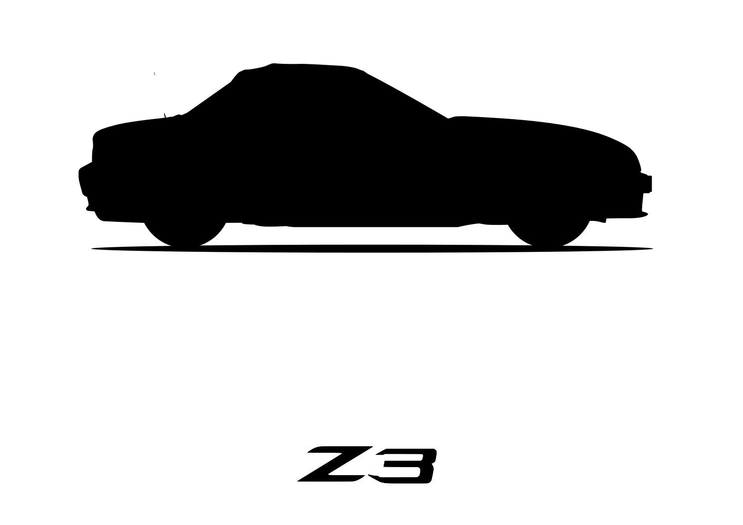 BMW Z3 Car Silhouette Vector .SVG .PDF .Png | Etsy