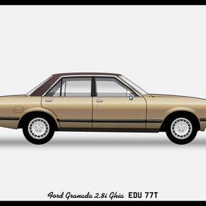 CARTEL - FORD GRANADA Mk2 Vector Art imagen 1