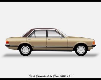 PÓSTER - FORD GRANADA Mk2 Arte vectorial