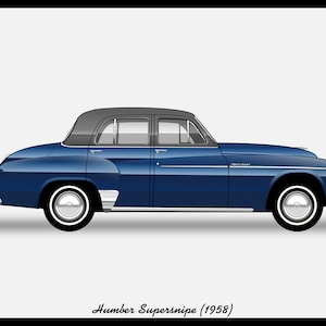HUMBER Super Snipe - Colour Vector File Download - .PDF, .Svg, .Png