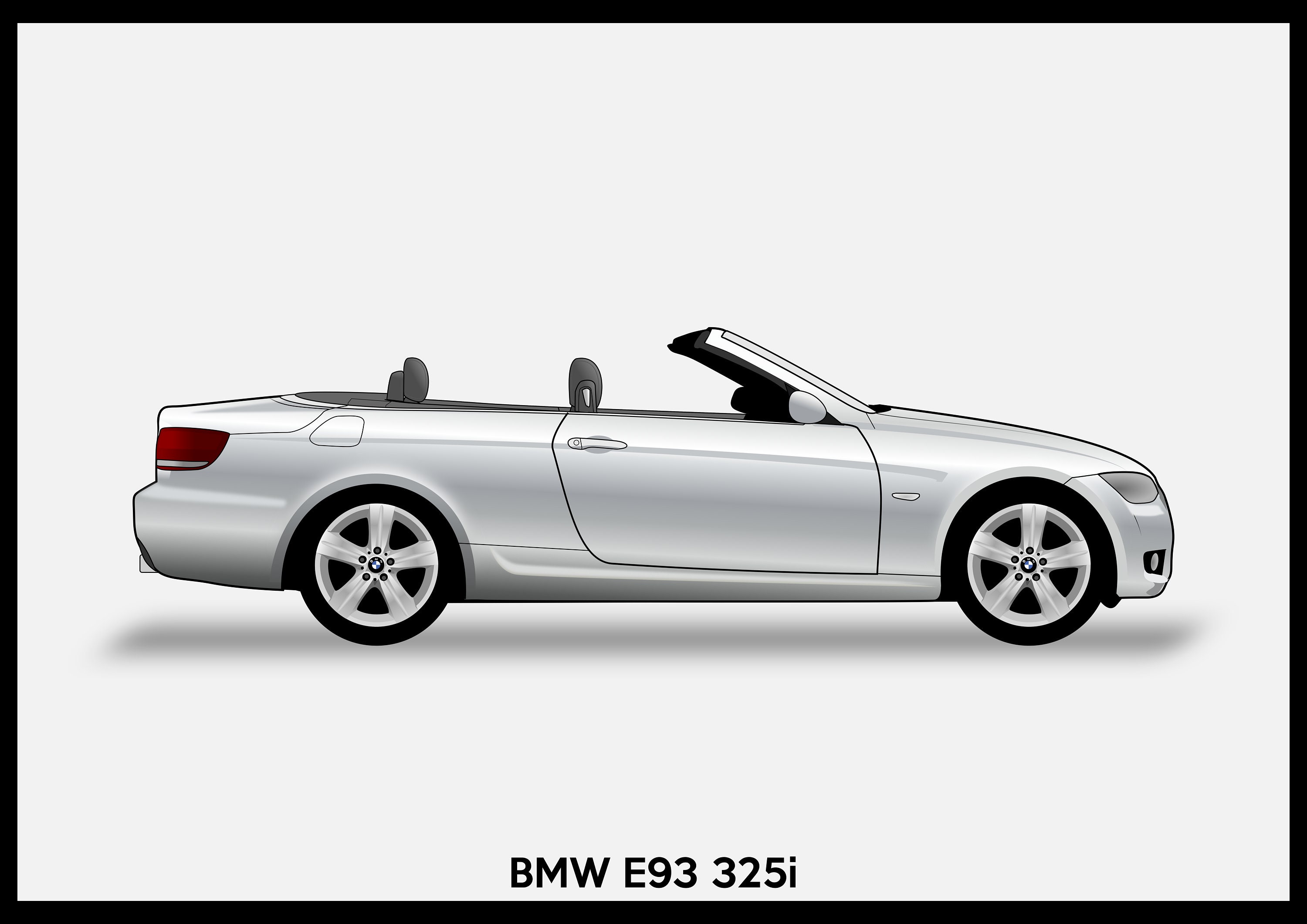 Coques rétroviseur Noir Brillant BMW Look M3 E92 Coupé E93 Cabrio