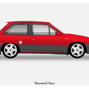 POSTER - VAUXHALL NOVA Vector Art Corsa A
