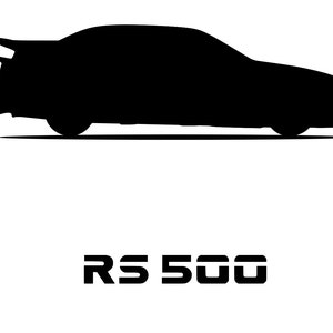 Ford Sierra Cosworth RS500 sagoma vettoriale - .SVG, .PDF, .Png