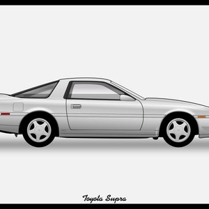 CARTEL - TOYOTA SUPRA Mk3 Vector Art imagen 1