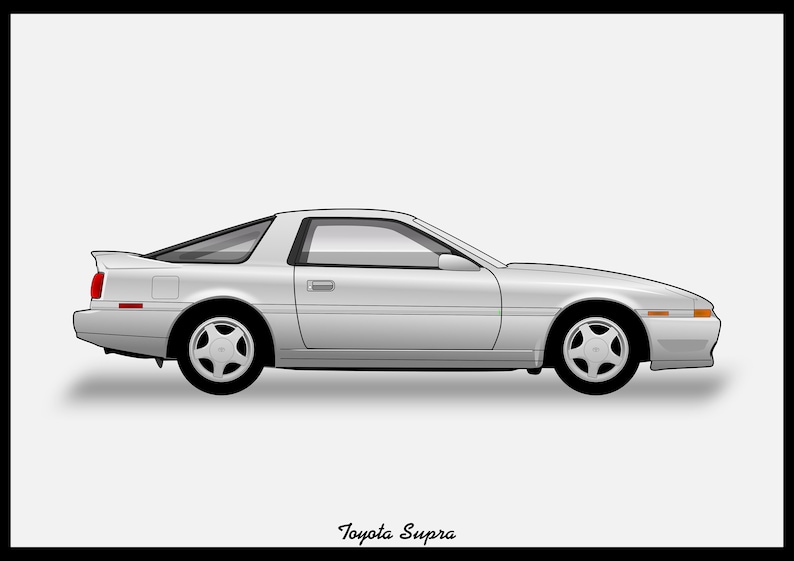 CARTEL - TOYOTA SUPRA Mk3 Vector Art imagen 1