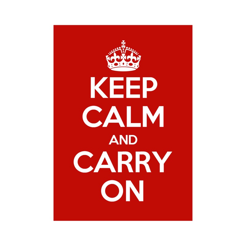 Keep Calm and Carry on Poster - Etsy UK