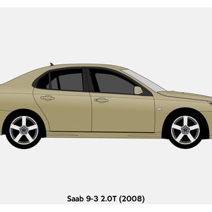 POSTER - Saab 9-3 Vector Art