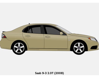 POSTER - Saab 9-3 Vector Art