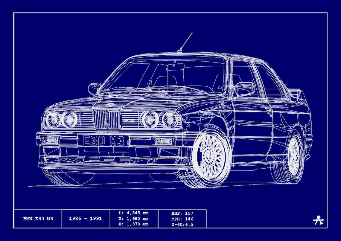 Bmw e30 blueprint