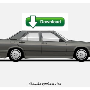 MERCEDES 190E Lorinser Vector Image - .SVG, .PDF, .Png