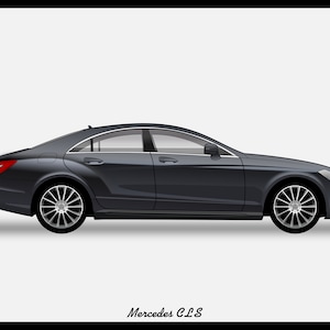 MERCEDES W218 CLS - Colour Vector File Download - .PDF, .Svg, .Png