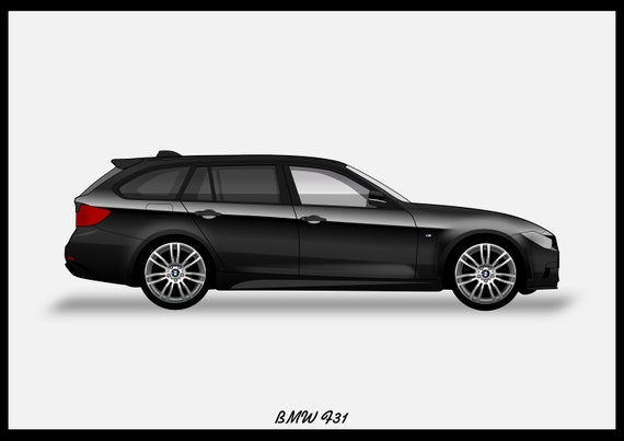 BMW F31 TOURING - 3 Series - Colour Vector File Download - .PDF, .Svg, .Png