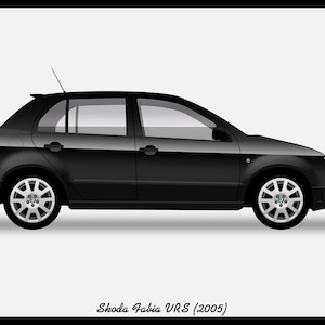 SKODA FABIA Mk1 - Colour Vector File Download - .PDF, .Svg, .Png