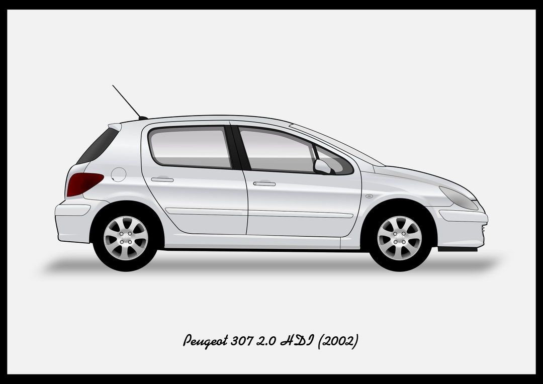 PEUGEOT 307 - Pobierz plik kolorowy wektor - .PDF, .Svg