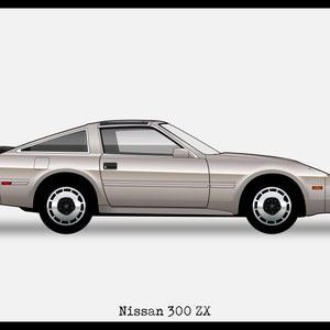 NISSAN 300ZX - Colour Vector File Download - .PDF, .Svg, .Png