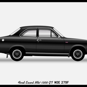POSTER - FORD ESCORT Mk1 1300GT Vector Art