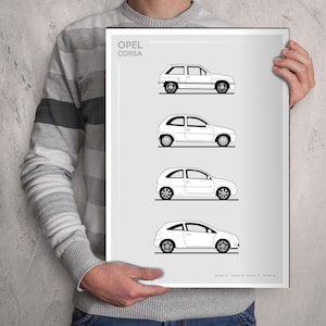 POSTER - OPEL CORSA Evolution - Monotone
