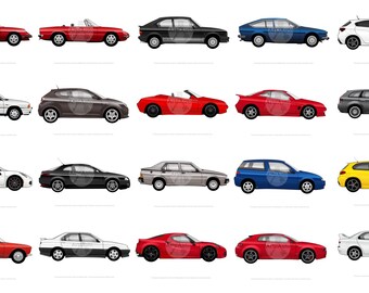 Alfa Romeo - ** BUY 4 GET A 5th FREE ** Colour Vector File Download - .Pdf, .Png, .svg