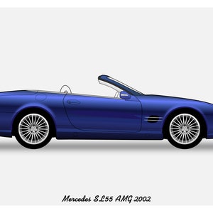 POSTER - Mercedes SL55 R230 Vector Art