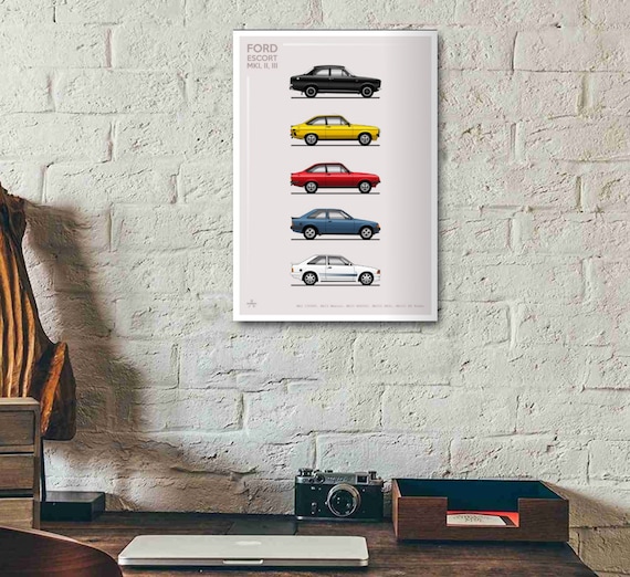 POSTER - FORD ESCORT Sport Evolution - Colour - Etsy