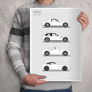 POSTER - BMW Z3 & Z4 Evolution - Monotone