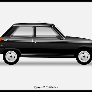 RENAULT 5 ALPINE - Colour Vector File Download - .PDF, .Svg, .Png