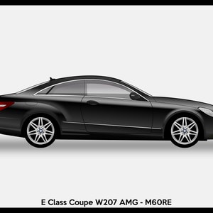 MERCEDES W207 E-Class - Colour Vector File Download - .PDF, .Svg, .Png