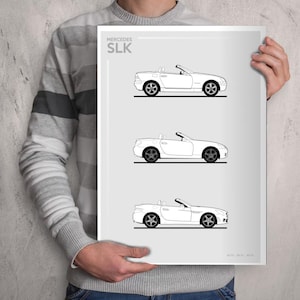POSTER - MERCEDES SLK Evolution - Monotone