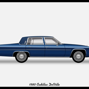 CADILLAC SEDAN DeVille - Colour Vector File Download - .PDF, .Svg, .Png