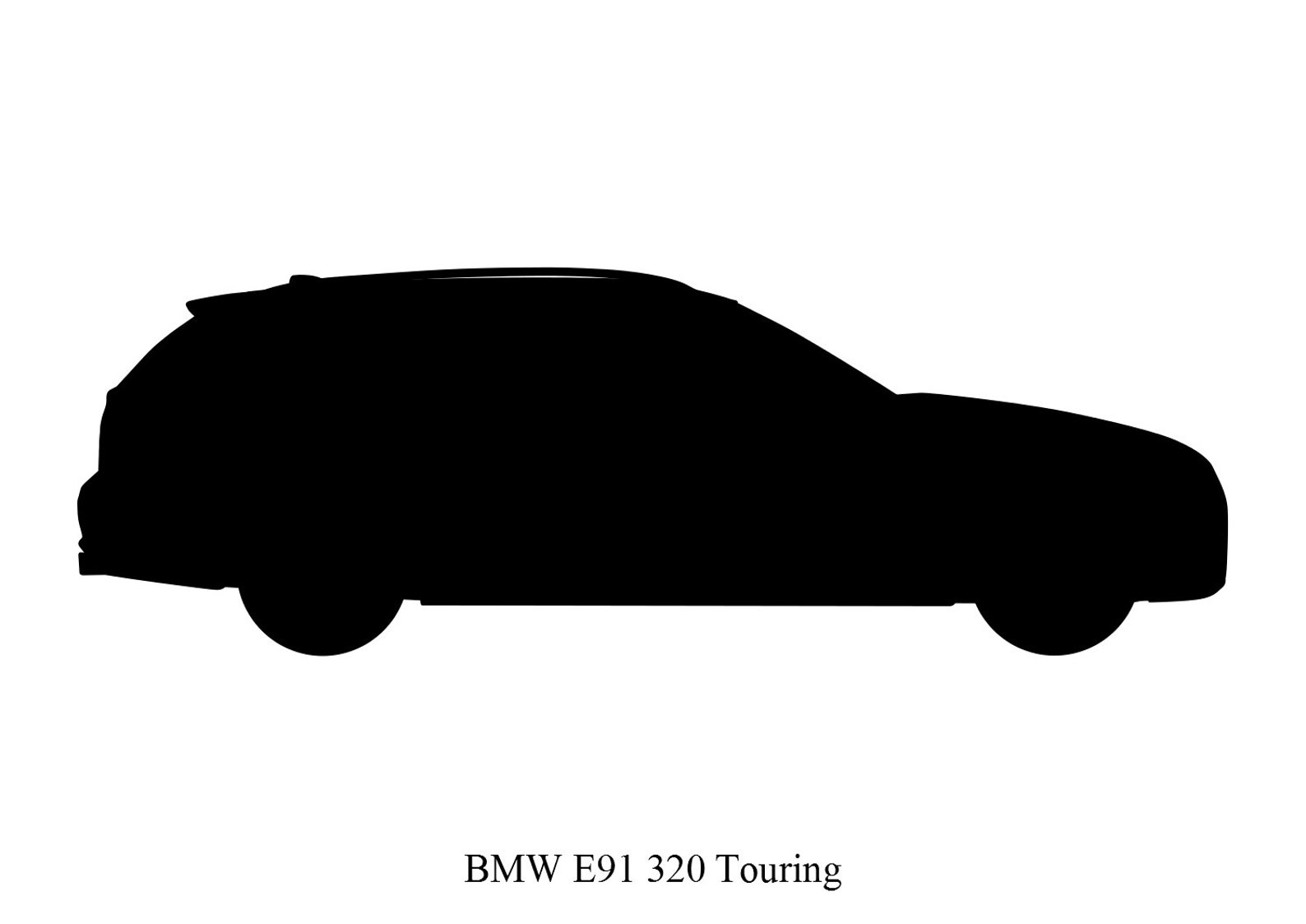 BMW E91 Car Silhouette Vector .SVG .PDF .Png Etsy