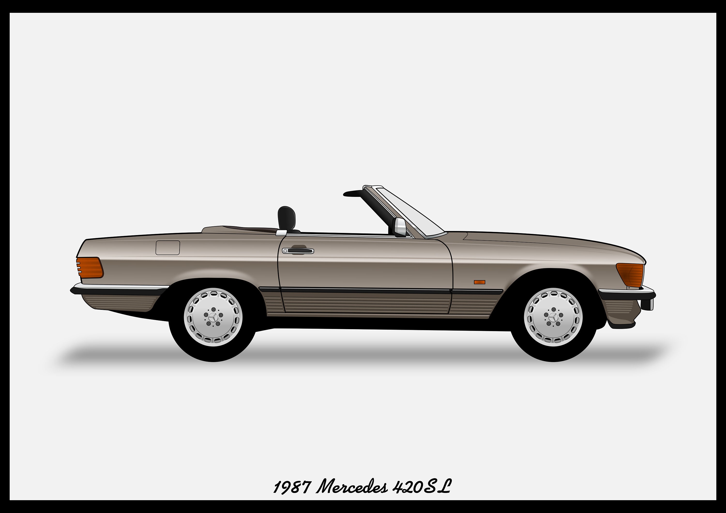 R107 Schaltbrett Schaltkonsole Aus Wurzelholz Für Mercedes R107/W107 – Handgefertigtes Holzpanel, 6-fach Neu Mercedes SL Holzconsole Schaltumrandung