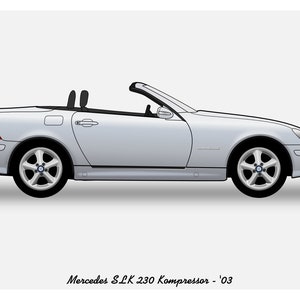 POSTER - Mercedes SLK R170 Vector Art