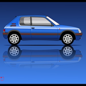 POSTER - PEUGEOT 205 GTi Vector Art